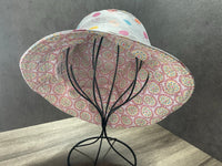 Ladies Reversible Bucket Hat, Sun Hat for The Beach, Women's Gardening Acessory, Knitters Hat, Yarn Theme