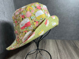 Ladies Reversible Bucket Hat, Camping Themed Sun Hat, Women's Gardening Acessory