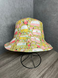 Ladies Reversible Bucket Hat, Camping Themed Sun Hat, Women's Gardening Acessory