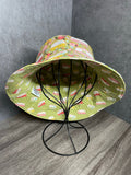 Ladies Reversible Bucket Hat, Camping Themed Sun Hat, Women's Gardening Acessory
