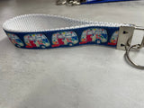 Camping Wristlet Keychain, Wrist Lanyard Key Ring, Fabric Key Fob, Teacher Gift, Back to School, New Car Gift