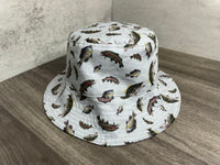 Reversible Bucket Hat for Fisherman, Men's Fishing Hat, Birthday Gift for Dad, Father's Day