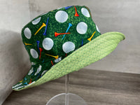 Reversible Bucket Hat for Golfing, Golf Lovers Hat, Birthday Gift for Dad, Father's Day Golfer Gift