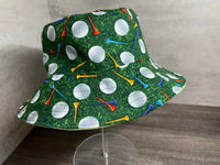 Reversible Bucket Hat for Golfing, Golf Lovers Hat, Birthday Gift for Dad, Father's Day Golfer Gift