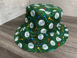 Reversible Bucket Hat for Golfing, Golf Lovers Hat, Birthday Gift for Dad, Father's Day Golfer Gift