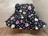 Floppy Brim Reversible Sun Hat, Floral Garden Hat, Vacation Hat, Beach Hat for Ladies