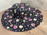 Floppy Brim Reversible Sun Hat, Floral Garden Hat, Vacation Hat, Beach Hat for Ladies