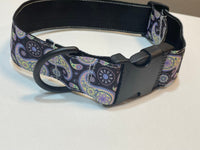 Purple Paisley Dog Collar for Your Pet, Dog Necklace, Fashion Collar, Puppy Accessories, Gift for New Pet Owner