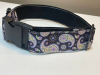 Purple Paisley Dog Collar for Your Pet, Dog Necklace, Fashion Collar, Puppy Accessories, Gift for New Pet Owner