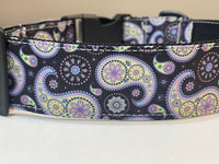 Purple Paisley Dog Collar for Your Pet, Dog Necklace, Fashion Collar, Puppy Accessories, Gift for New Pet Owner