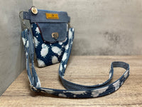 Cell Phone Crossbody Sling Bag, Mini Purse, Gift for Knitting Mom, Smartphone Pouch, Sheep Print Festival Bag with Adjustable Strap