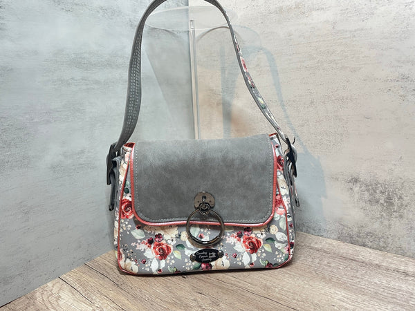 Eve Handbag, Floral Faux Leather Purse for Women, READY TO SHIP Mother's Day Gift