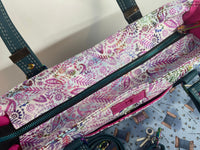 Paisley Print Handbag with Removable Crossbody Strap for Women, 12.5” W x 10.5” H x 4” D