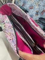 Paisley Print Handbag with Removable Crossbody Strap for Women, 12.5” W x 10.5” H x 4” D