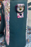 Paisley Print Handbag with Removable Crossbody Strap for Women, 12.5” W x 10.5” H x 4” D