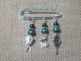 Hair Stylist Beaded Kilt Pin- Beautician Jewelry - Scarf, Shawl or Purse Charm Pin- Gift for Hairdresser |