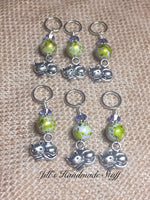 Snag Free Cat Stitch Markers for Knitting - Gift for Knitters - Beaded Progress Keeper - Holder Option Available |