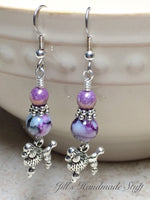 Poodle Earrings with Surgical Steel Ear Wires