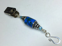 Swirl Design Portuguese Knitting Pin | Gift for Knitters | Clip On ID Badge Holder |