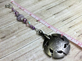Purple Yarn Cutter Fob- Beaded Clover Yarn Cutter Lanyard- Yarn Cutter Jewelry |